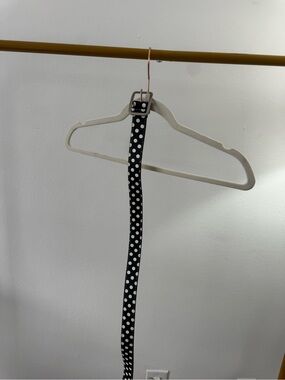 Cider Black & White Polka Dot Fabric Belt